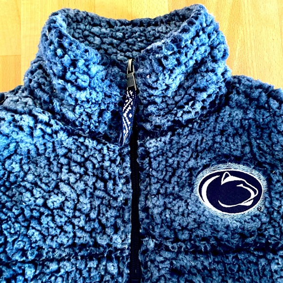 Penn State Kids Navy Sherpa Quarter Zip size Youth Medium - Picture 2 of 3